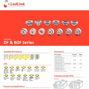เลนส์ออปติคอล LED รุ่น LEDlink LL01CR-DF100L06-M2 มุม 100 องศา ทำจาก PMMA สำหรับหลอดไฟ CREE LED - Product Image 2
