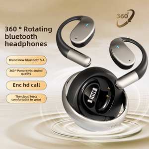 Audífonos Inalámbricos con Gancho para la Oreja, Pantalla Digital, Resistentes al Agua IPX5, Alta Calidad de Sonido, Reducción de Ruido ENC, para Deportes - Product Image 6