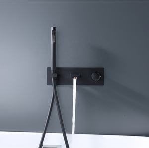 Design <span class=keywords><strong>de</strong></span> style populaire dans l'ensemble <span class=keywords><strong>de</strong></span> douche <span class=keywords><strong>mural</strong></span> poignée en laiton dissimulée robinet <span class=keywords><strong>de</strong></span> baignoire <span class=keywords><strong>mural</strong></span> noir mat - Product Image 2