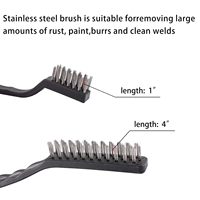 Ensemble de brosses métalliques, brosse à poils métalliques à manche courbé pour nettoyer les scories de soudure, la rouille et la poussière, manche courbé