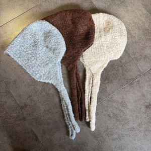 Bestella hiver chaud oreille protecteur automne et hiver mode <span class=keywords><strong>fille</strong></span> couleur unie bonnet chapeau <span class=keywords><strong>cagoule</strong></span> Style - Product Image 5