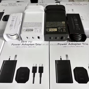 Chargeur USB-C PD 65W ultra-rapide à 3 ports avec adaptateur prise UK et protections OTP/OVP/OCP pour les modèles de téléphones Samsung S24 S25 S26 Ultra <span class=keywords><strong>Trio</strong></span> - Product Image 4