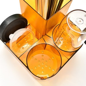 Boîte de rangement pour ustensiles à thé au lait avec compartiments, organisateur de comptoir de bar carré réutilisable pour shaker et outils - Product Image 1