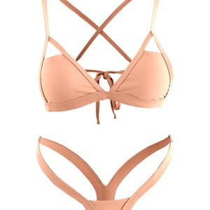 Fabricante de Bikinis de Marca de Diseño de Lujo OEM, Trajes de Baño Halter para Mujer, Bikini Brasileño Extremo con Tanga Triangular - Product Image 3