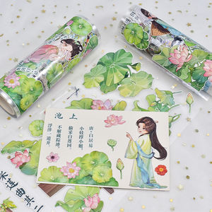 Autocollants en vinyle personnalisés Poésie classique chinoise Bricolage Collage décoratif Matériau PET Large rouleau de ruban Washi - Product Image 2