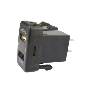 Cargador de coche A77QC, voltímetro, pantalla de voltaje, doble puerto QC 3,0, Dual QC3.0, enchufe de cargador USB para <span class=keywords><strong>Toyota</strong></span> - Product Image 4