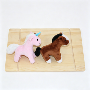 Juego de peluches de unicornio personalizados, mini peluches de unicornio, par de peluches de caballo y unicornio, juego de peluches de animales de fantasía - Product Image 4