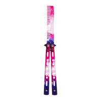 Couteau d'Entraînement Papillon Pliant Wanmei à Lame Non Tranchante en Acier Inoxydable pour Extérieur, Couteaux Papillon à Vendre, Couteau Papillon Peigne