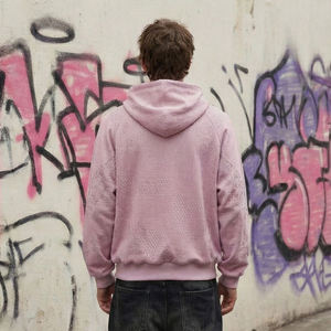 Sweat à capuche zippé personnalisé pour homme, style streetwear basique, vêtement brodé de strass, sweat à capuche de créateur - Product Image 2