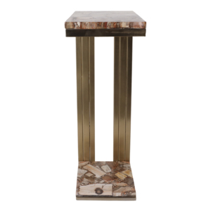 Tavolino in Legno Pietrificato, Tavolino Moderno per Camera da Letto, Comodino o Tavolino da Notte, Piccolo Tavolino per Bevande - Product Image 3