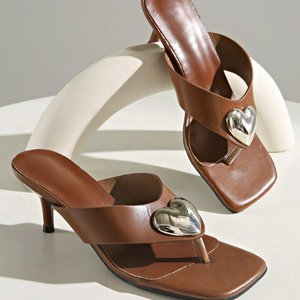 2625 Cross Border European and American love Decoration High Heels, Lightweight, Casual, Versatile Beach <b>Sandals</b> - Product Image 2