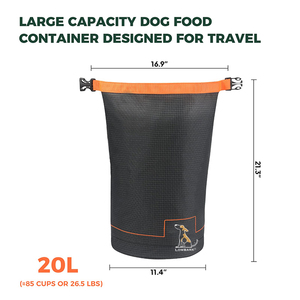 <span class=keywords><strong>Sac</strong></span> de voyage pour nourriture pour chien QQgift, grande capacité, 42 tasses, <span class=keywords><strong>sac</strong></span> à dos pour le stockage des croquettes, pour les voyages en camping-car et le camping - Product Image 2