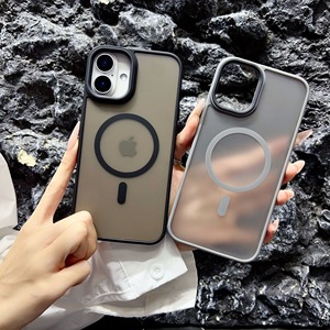 Ốp lưng trong suốt, bảo vệ bằng nam châm, mỏng nhẹ, dành cho iPhone 12 13 14 15 Pro <span class=keywords><strong>Max</strong></span> Plus, ốp điện thoại mờ - Product Image 4