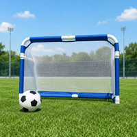 Buts de football pliables en aluminium Aiju de haute qualité 4x2,5 FT/5x3 FT bleus, montage facile, portables pour l'entraînement des enfants en intérieur et en extérieur