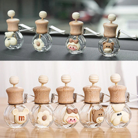 Vide 5ml 8ml 10ml 12ml 15ml bouchon en bois verre voiture désodorisant suspendu bouteille de parfum parfum bouteille diffuseur