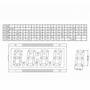 Módulo de Pantalla LCD para Dispensador de Combustible, Pantalla LCD <span class=keywords><strong>TN</strong></span> de 7 Segmentos con Retroiluminación LED Blanca (Opcional) para Bomba de Gasolina / Estación de Servicio - Product Image 5