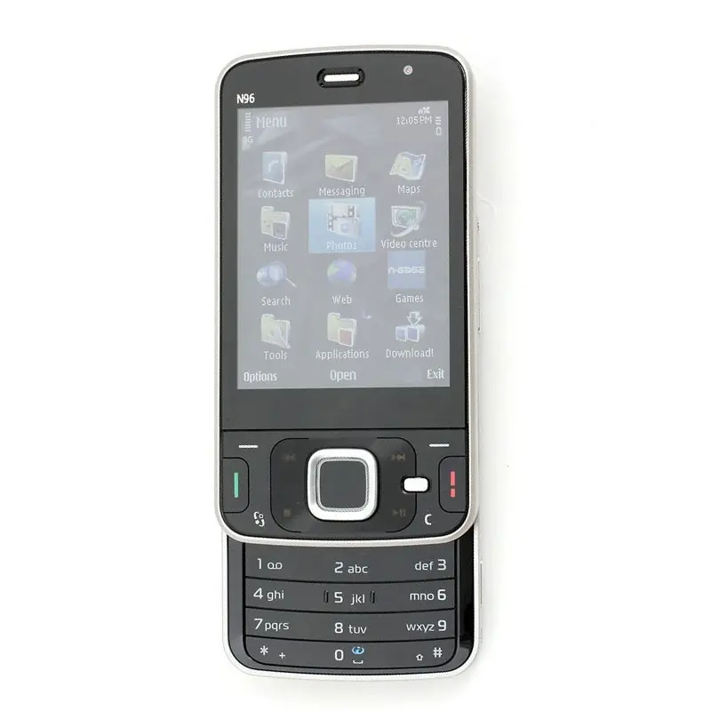 N96 슬라이드 휴대 전화 3G GSM 16GB ROM 와이파이 GPS 5MP 카메라 심비안 1 년 보증