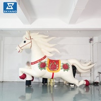 Modèle de cheval gonflable personnalisé de style ethnique, animal gonflable pour la décoration d'événements, de centres commerciaux et de sites touristiques, idéal pour les expositions de festivals