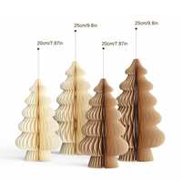Décorations de table de Noël en papier 3D écologiques, pliables, aimantées, décorations de bureau festives, fête à domicile, Noël, Navidad