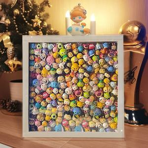 Marco de fotos 3D <span class=keywords><strong>para</strong></span> recuerdos, artículos de bebé, vitrina de muñeca ciega con ventana acrílica, marco de caja de sombra blanca 8x8, nuevo diseño - Product Image 4