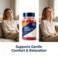 Gummies SYC BIO sans sucre pour la gestion du poids, 60 unités, avec mélatonine et L-théanine pour le soutien du sommeil, santé quotidienne, hommes et femmes