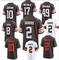 Jahitan Berkualitas Terbaik Dapat Disesuaikan # 2 MESIN SANDING # 24 CHUBB # 4 WATSON # 95 GARRETT Jersey Sepak Bola Amerika