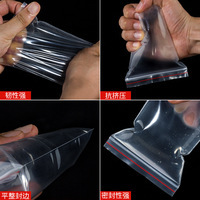 Vente directe d'usine, sachets en plastique transparents refermables en PE, sacs d'emballage commerciaux en polyéthylène de petite taille pour les entreprises