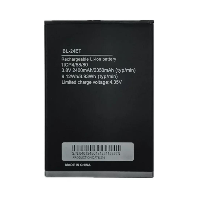 REAL CAP Replacement Battery BL- 24ET for Tecno F1 F3 POP 1 B1F Cell Phone Mobile Smartphone Lithium Ion Batteries Factory OEM