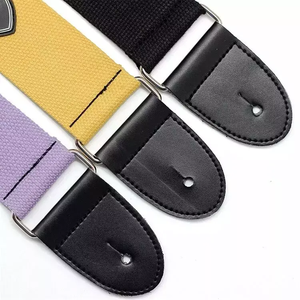 Cinturones de guitarra lisos de color puro de alta calidad OEM correa de guitarra eléctrica acústica de algodón para accesorios de música - Product Image 5