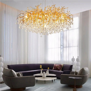<span class=keywords><strong>Lustre</strong></span> <span class=keywords><strong>en</strong></span> <span class=keywords><strong>Cristal</strong></span> Personnalisé par TOGETHER Factory – Éclairage de Luxe Doré, <span class=keywords><strong>Grand</strong></span> Modèle de Haute Qualité - Product Image 5