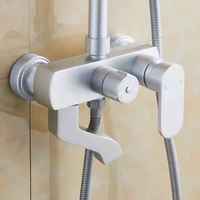 Ensemble de douche Duchas élégant robinet mitigeur de douche pluie à montage mural mitigeur Surface chromée Jet en céramique poli