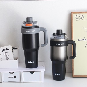 Botu Summer New Giant Taza aislada-Taza <span class=keywords><strong>de</strong></span> hielo <span class=keywords><strong>de</strong></span> cerámica y acero inoxidable Taza <span class=keywords><strong>de</strong></span> café para coche Mantener caliente y frío - Product Image 5