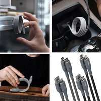 Nouveau Design Nylon Tressé Magnétique Type-c Câble Usb Pliez Et Organiser Pour Iphone 15 Ipad Pro Mac