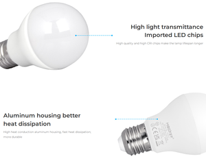 Ampoule LED intelligente dimmable Miboxer 6W double blanc, télécommande <span class=keywords><strong>WIFI</strong></span> 2.4GHZ, ampoule LED <span class=keywords><strong>E27</strong></span> - Product Image 3