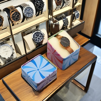 Boîtes de montre et étuis carrés en métal personnalisés en gros pour emballage de montre boîte de montre carrée