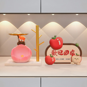 Cute Panda Lotus Resin Figurine Decorative Tray For Home Desktop Use - Product Image 3
