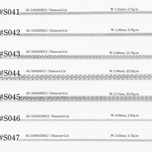 Sri Lanka Factory 925 Collar con patrón de rollo martillado de plata Cadenas de corte de diamante de alta calidad Patrón de rollo elegante de moda - Product Image 1
