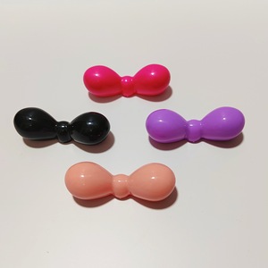 Plastic Bow Shape Handles For Furniture Cabinet Drawer <b>Knobs</b> Novelty Design In Purple Rose Red Rose Pink <b>Black</b> Colors - Product Image 1