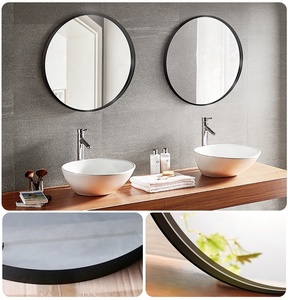 Venta al por mayor redondo simple hotel baño <span class=keywords><strong>ducha</strong></span> montada en <span class=keywords><strong>la</strong></span> pared <span class=keywords><strong>espejo</strong></span> - Product Image 2