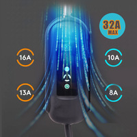 Nouveau chargeur EV portable GB/T, câble de charge de niveau 2, 32A, 7,2KW, 200-220V AC, charge à domicile pour voiture électrique, IP54 pour Id4