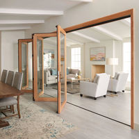 DAIYA folded balcony patio double tempered glazed aluminum door with thermal break design