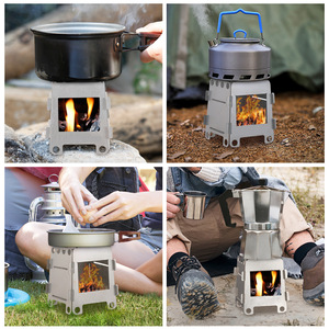 Estufa de Acero Inoxidable con Bandeja para Alcohol, Parrilla Portátil para Picnic al Aire Libre, Resistente al Viento, Capacidad de 3-5 L - Product Image 4