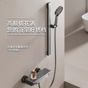 Shower Head <b>Set</b> Rain <b>Spray</b> Single Handle Ceramic Valve Core 3.5-4.9gpm Bathtub Faucet - Product Image 4