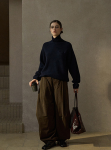 Custom OEM Women's Spring 2026 Smocked Wide-Leg Pants | Silky-Soft Matte Brushed <strong>Shirring</strong> Detail for Relaxed Casual Wear <strong>Trouser</strong> - Product Image 6