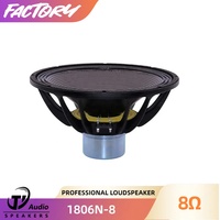 Subwoofer Neodymium 18 Inch 3000W Voice Coil 4 Inch 8 Ohm Profesional untuk Panggung Luar Ruangan, Bass Driver Keranjang Aluminium 28-1000 Hz