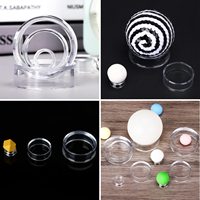 Support de baseball rond en acrylique Bords lisses Perspex Sport Softball Balle de golf Anneau transparent Support de sphère de balle