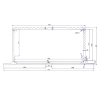 Boîtier de dissipateur thermique en alliage d'aluminium de longueur personnalisée 200 mm 147*61 mm avec indice de protection IP54 pour chargeur de batterie, alimentation électrique, amplificateur