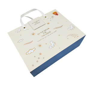 Scatola Regalo di Lusso in Cartone Personalizzabile con Logo, Stile Tutto in Uno, Portatile, con Manico e Chiusura Magnetica per Matrimoni e Natale - Product Image 2