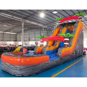 OEM/ODM Tobogán Acuático Inflable Personalizado con Diseño de Palmera, Equipo de Juegos al Aire Libre de <span class=keywords><strong>PVC</strong></span> para Niños y Adultos - Product Image 2