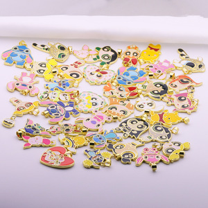 Vielseitiger Cartoon-Anime Niedlicher Öltropfen-Anhänger 'Kleine Polizistin' Herzförmig für DIY Halsketten, Ohrringe, Schmuckzubehör - Product Image 1